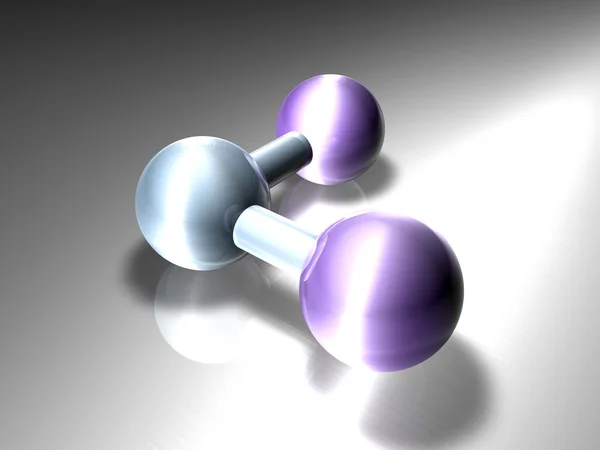 Рендеринг Молекулы H2O — стоковое фото