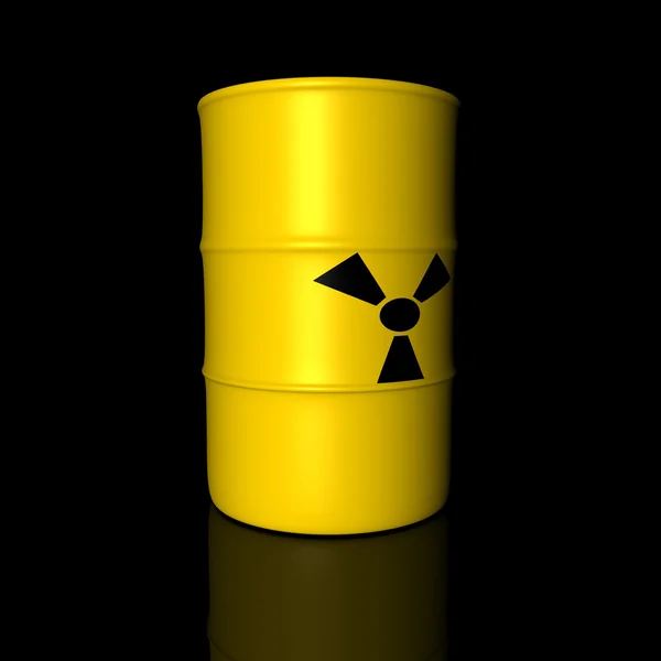 Barrel Filled Radioactive Trash Rendered Illustration — Stock Photo, Image