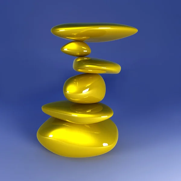 Równoważenie bryłki złota — Zdjęcie stockowe