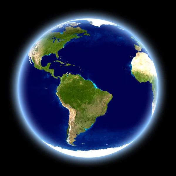 Jorden - isolerade på svart — Stockfoto