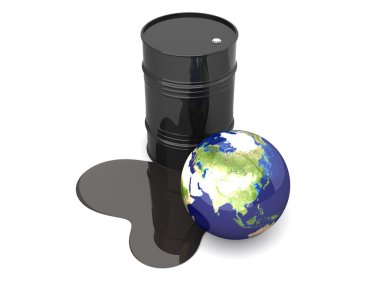 Oil disaster - Asia clipart