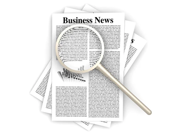Looking Latest Business News Rendered Illustration Isolated White — Stock Photo, Image