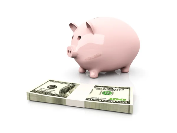 Piggy bank saving — Stock Photo, Image