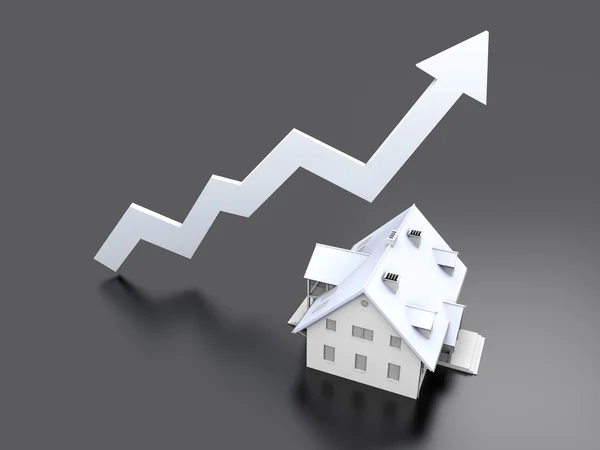 Steigender Immobilienwert — Stockfoto