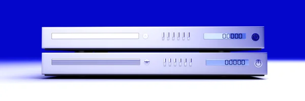 Zwei Generische Bluray Geräte Gerenderte Illustration — Stockfoto