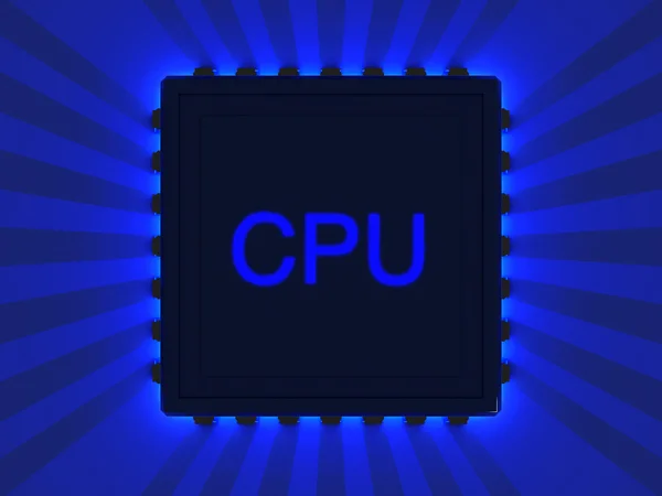 Светящийся компонент процессора — стоковое фото