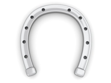 A Horseshoe. 3D rendered Illustration. Isolated on white. clipart