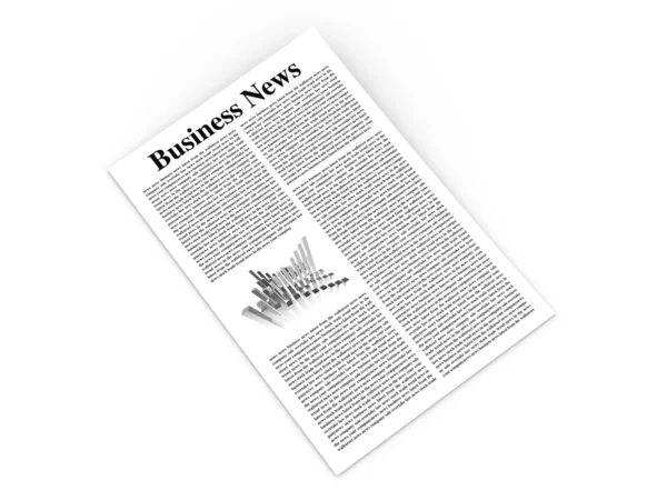 Looking Latest Business News Rendered Illustration Isolated White — Stock Photo, Image