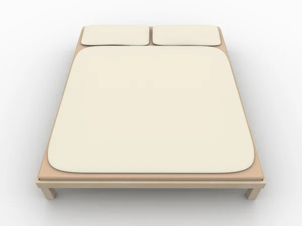 Современная кровать — стоковое фото