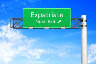 Highway Sign - Expatriate clipart