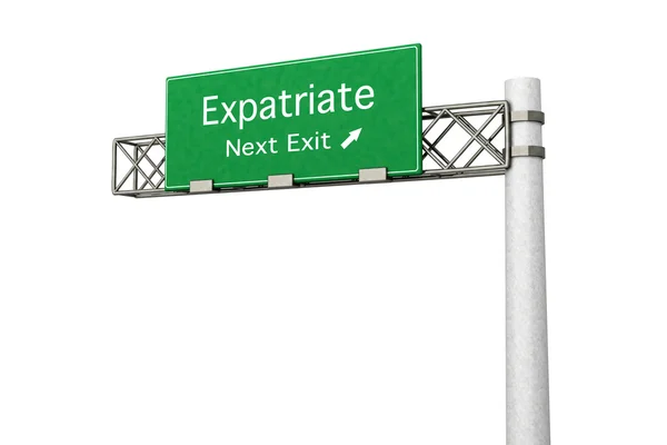 Дорожный знак - Expatriate — стоковое фото