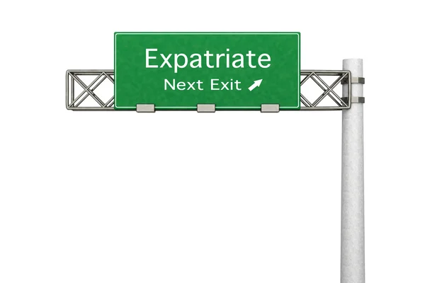 Highway Sign - Expatriate — Stock Photo, Image