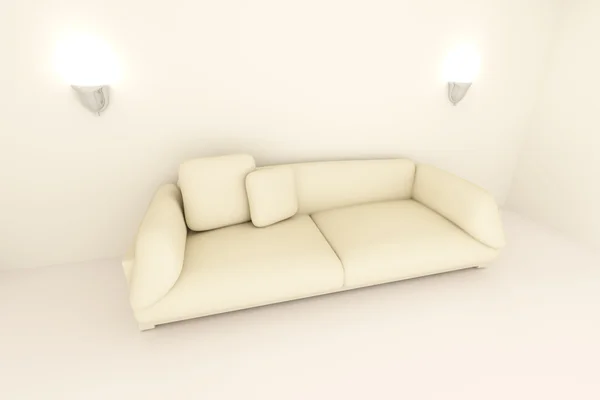 Beige Sofa — Stockfoto