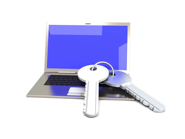 Veilige laptop — Stockfoto