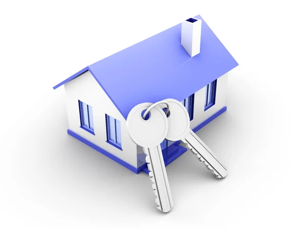 Ház és kulcsok — Stock Fotó