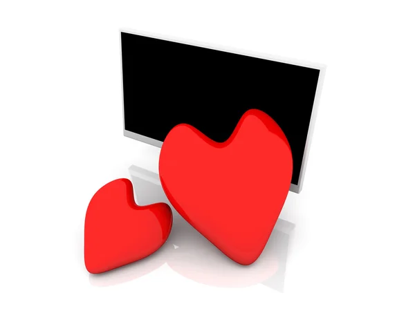 Aşk sevgi ekranda görüntülemek — Stok fotoğraf