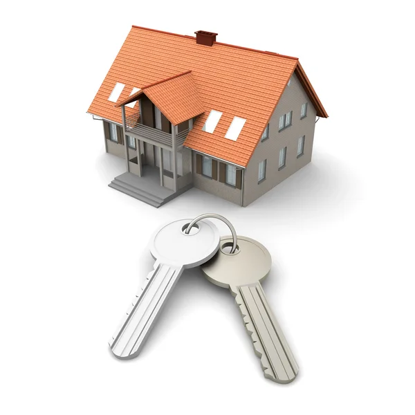 Casa e chaves — Fotografia de Stock