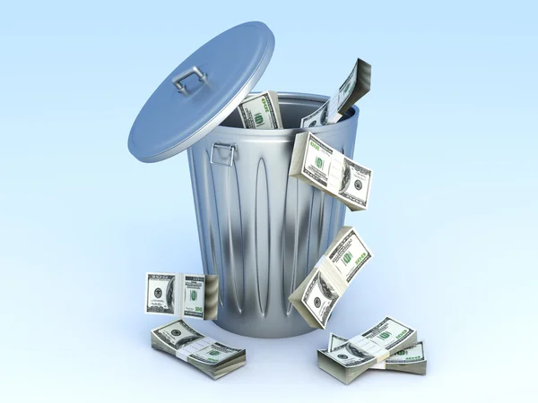 Dollar Trash — Stock Photo, Image