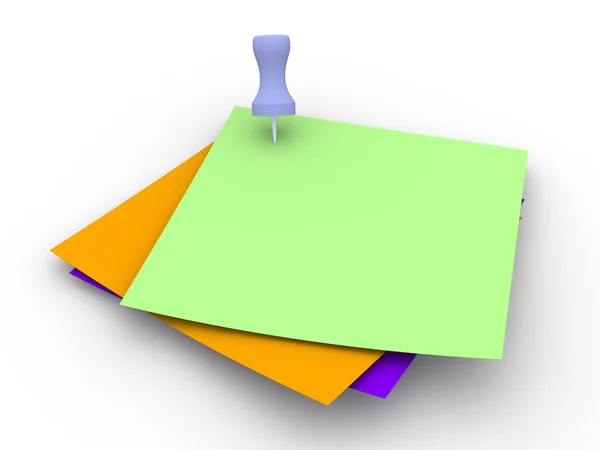 Colored Pinned Notes — Stock Photo, Image