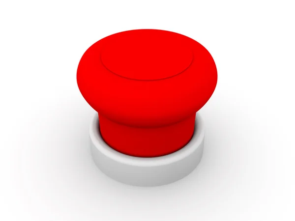 Красная пушистая кнопка — стоковое фото