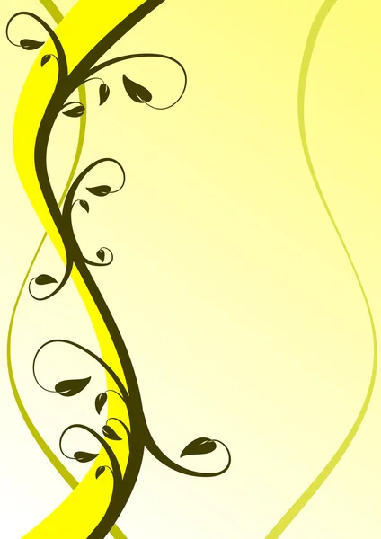 黄色花卉背景 — 图库矢量图片