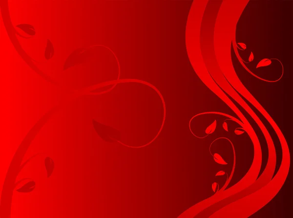 Ein abstrakter roter sytylisierter floraler Hintergrund — Stockvektor