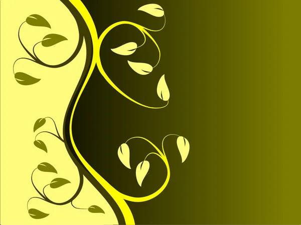 Ilustracja wektorowa żółtym tle kwiatów — Wektor stockowy