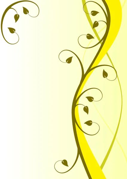 Absztrakt sárga virág háttér illusztráció — Stock Vector
