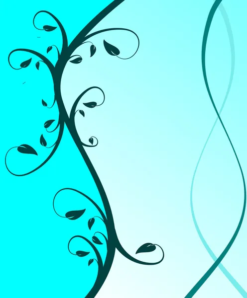Um design backgound vetor floral azul — Vetor de Stock