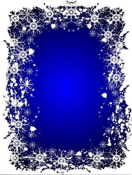 Blue Christmas Grunge Vector Background