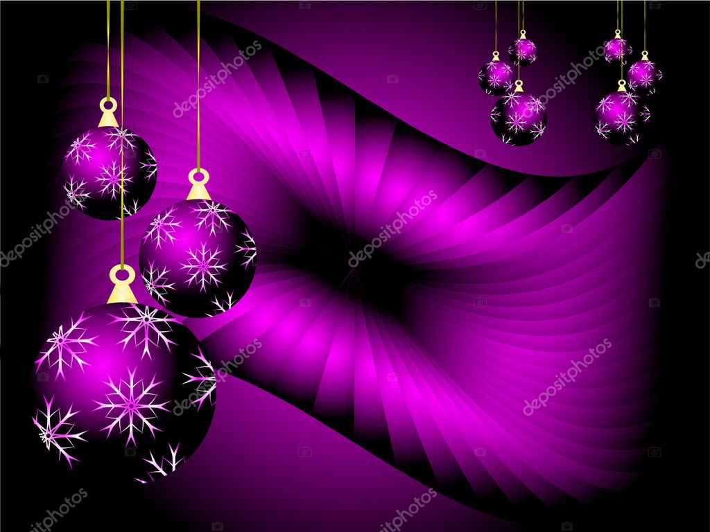 paarse kerst vector achtergrond — Stockvector © mhprice #4237453