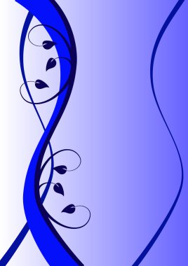 een abstract blue floral vector-achtergrond