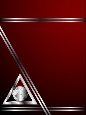 A deep red and Silver Business card or Background Template clipart