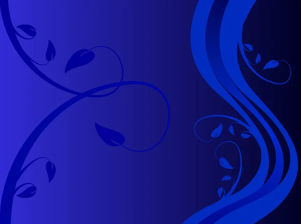 Een blauwe formele bloemen achtergrond — Stockvector
