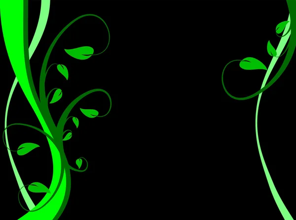 抽象的な緑花の背景 — ストックベクタ