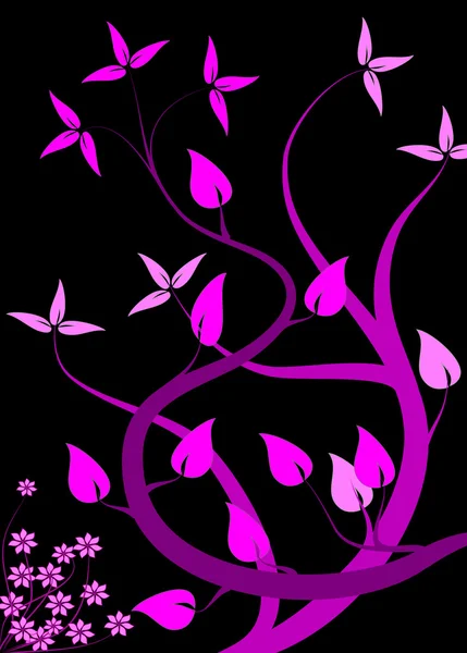 Stylizované purpurový květinový vektorové pozadí — Stockový vektor