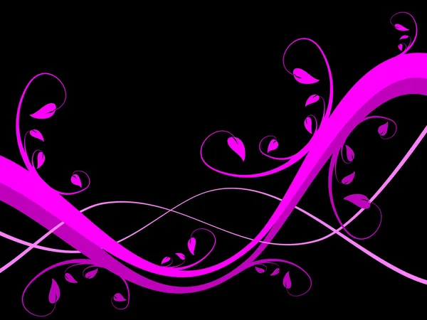 A stylized magenta floral vector background — Stock Vector