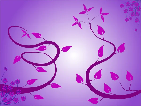 An abstract mauve floral background ilustration — Stock Vector