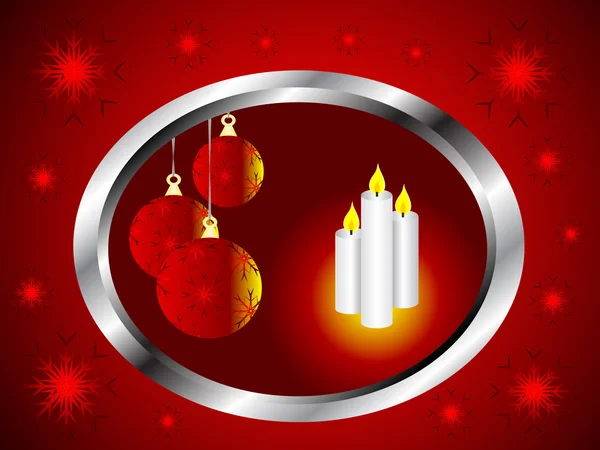 Une illustration vectorielle abstraite de Noël avec des boules rouges — Image vectorielle