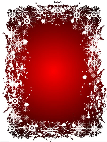Rode Kerstmis grunge vector achtergrond — Stockvector
