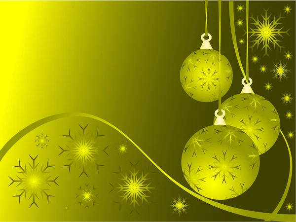 Abstract Gold Christmas Baubles Background — Stock Vector