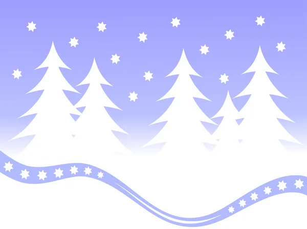 Een winter vector achtergrond illustratie — Stockvector