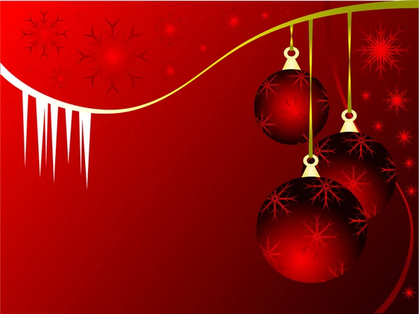 Röd jul grannlåt illustration — Stock vektor