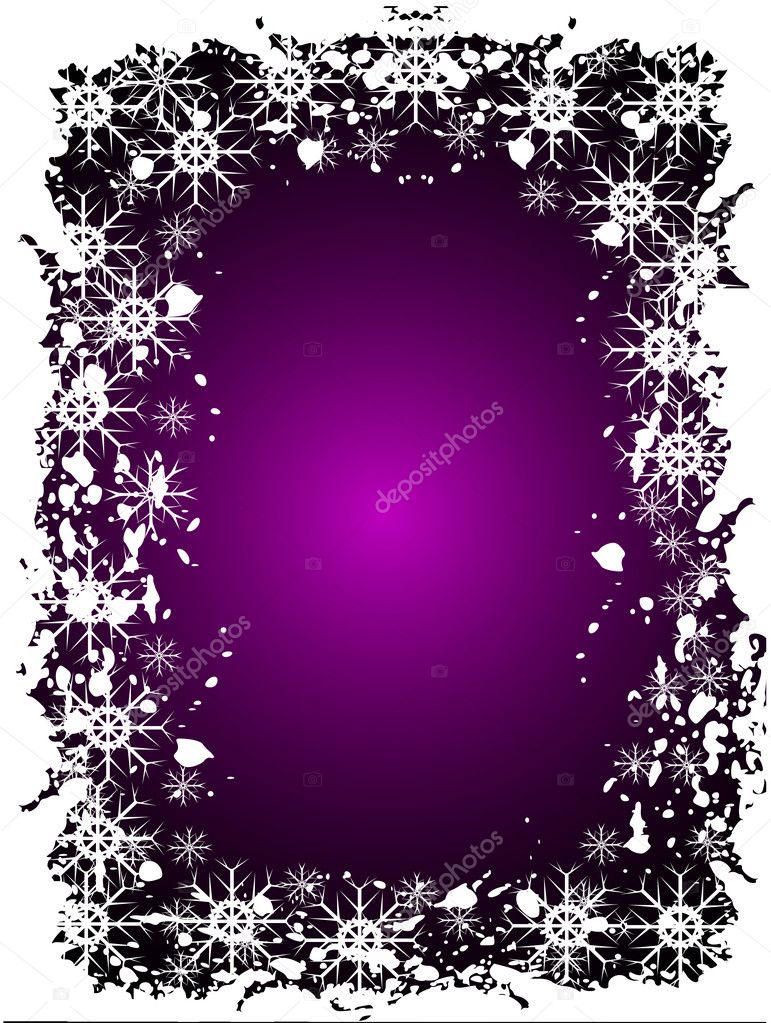 Purple Christmas Grunge Vector Background