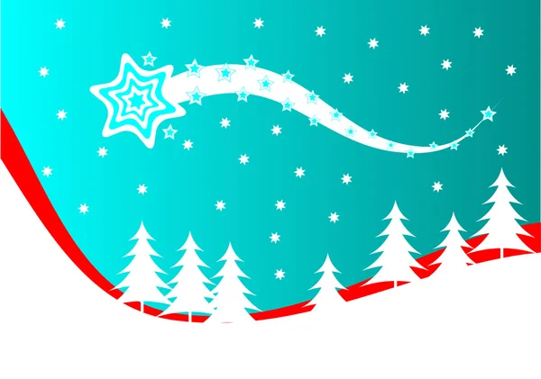 Abstracte Kerstmis winters tafereel — Stockvector