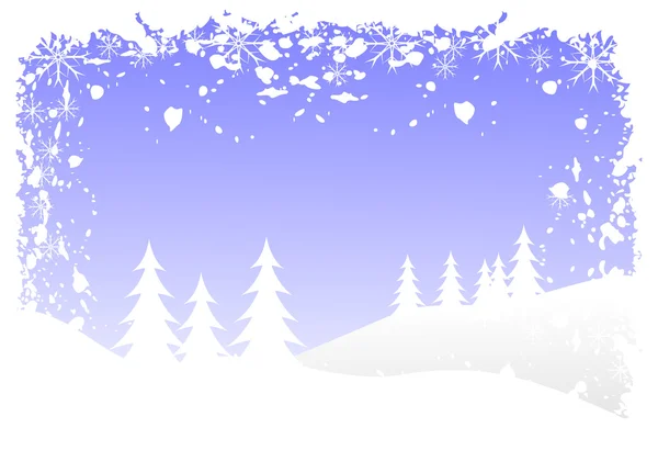 Een grunge winter vectorillustratie achtergrond — Stockvector