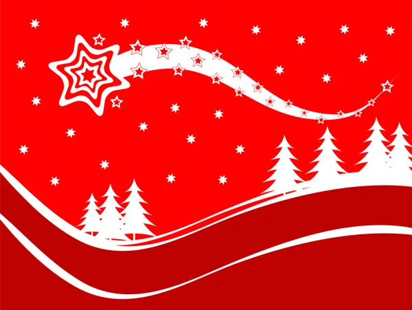 A red Christmas background vector illustration — Stock Vector