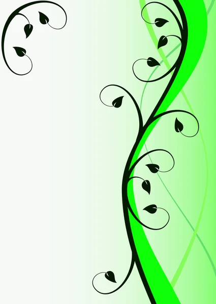 Grön abstrakt floral bakgrund — Stock vektor