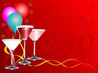 Fortieth Bithday Party clipart