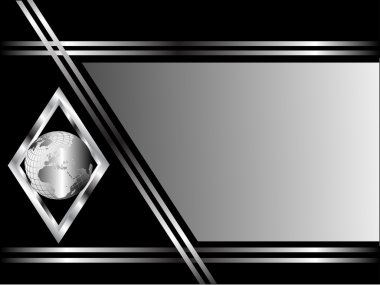 siyah ve gümüş kartvizit gümüş küre bulunan bir diamo